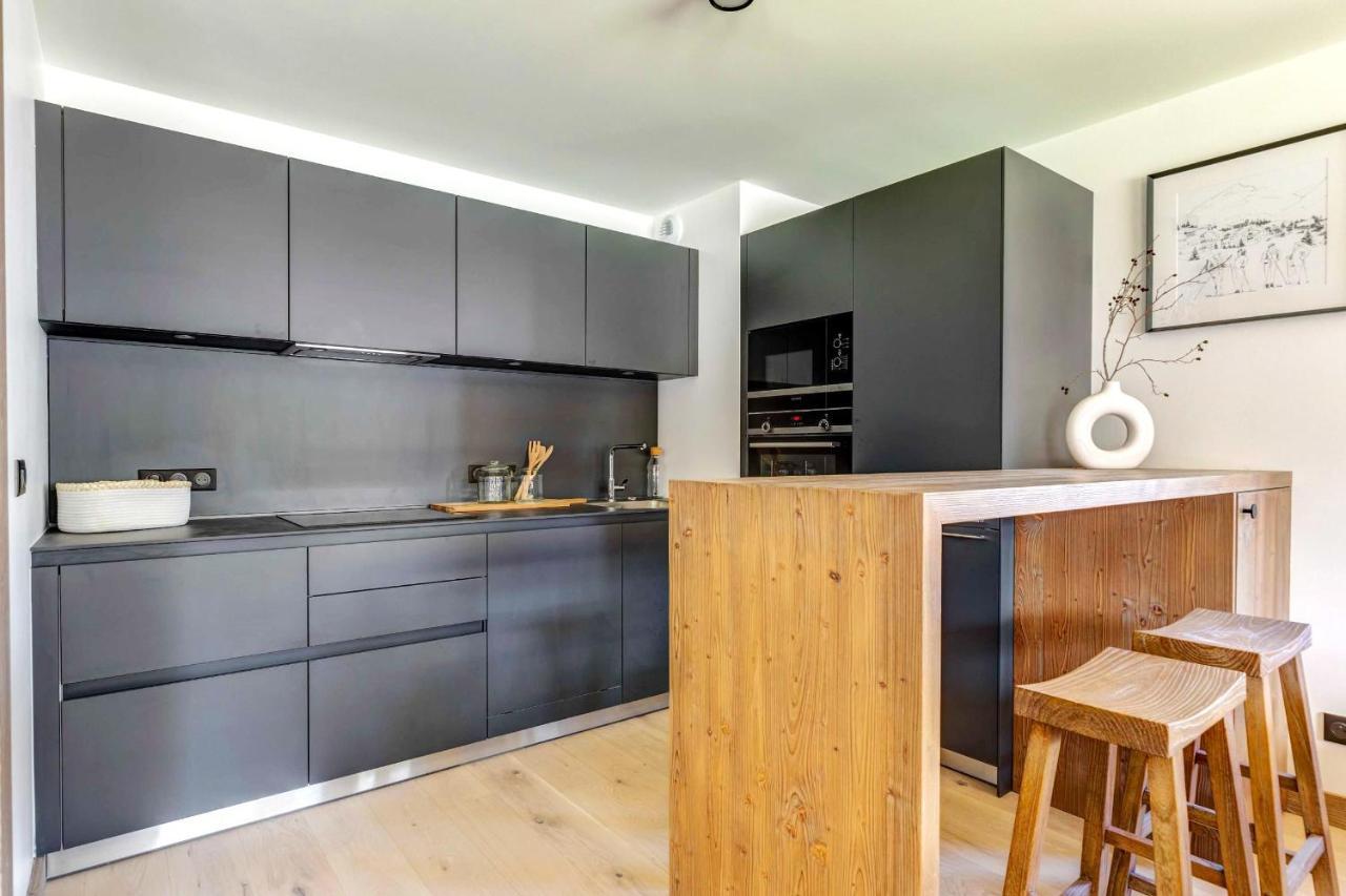 4-Room Apartment With Garden, Gym And Shared Spa Megève Eksteriør bilde