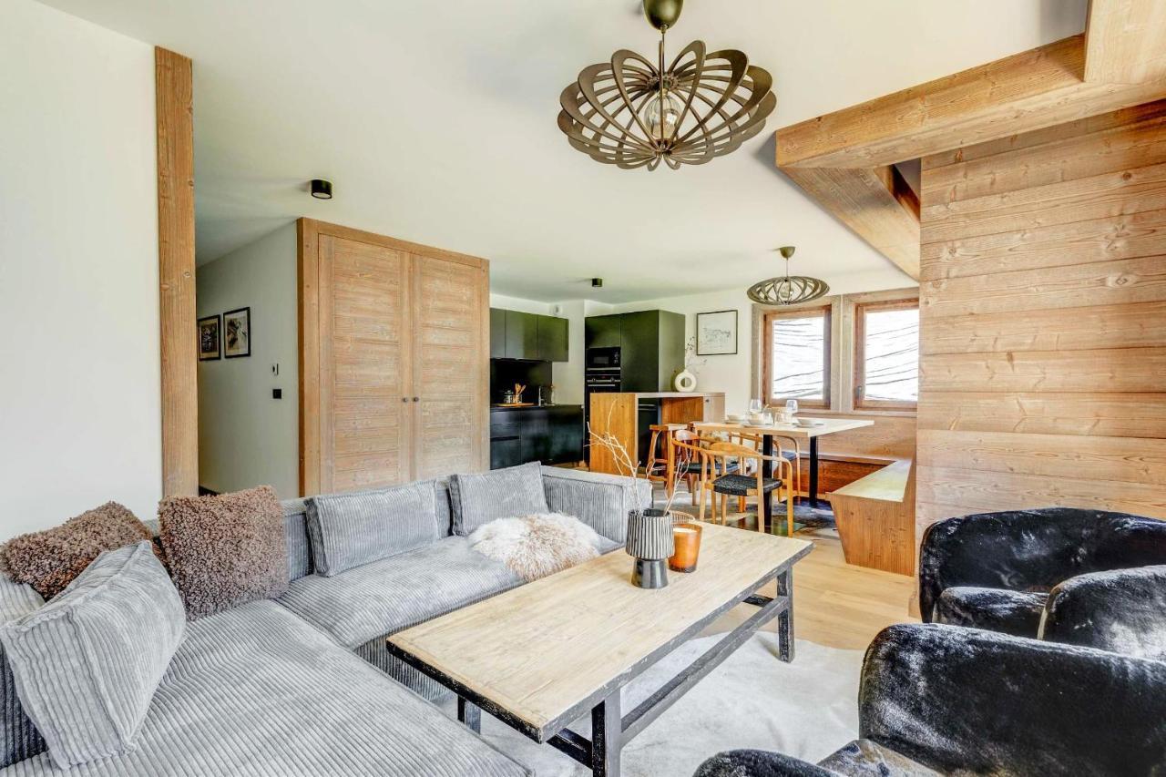 4-Room Apartment With Garden, Gym And Shared Spa Megève Eksteriør bilde