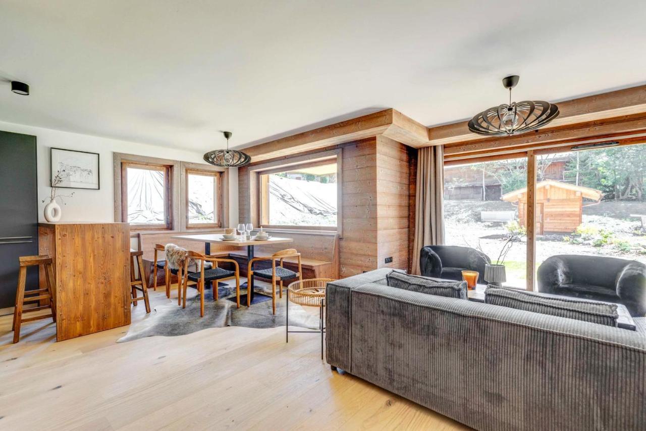 4-Room Apartment With Garden, Gym And Shared Spa Megève Eksteriør bilde