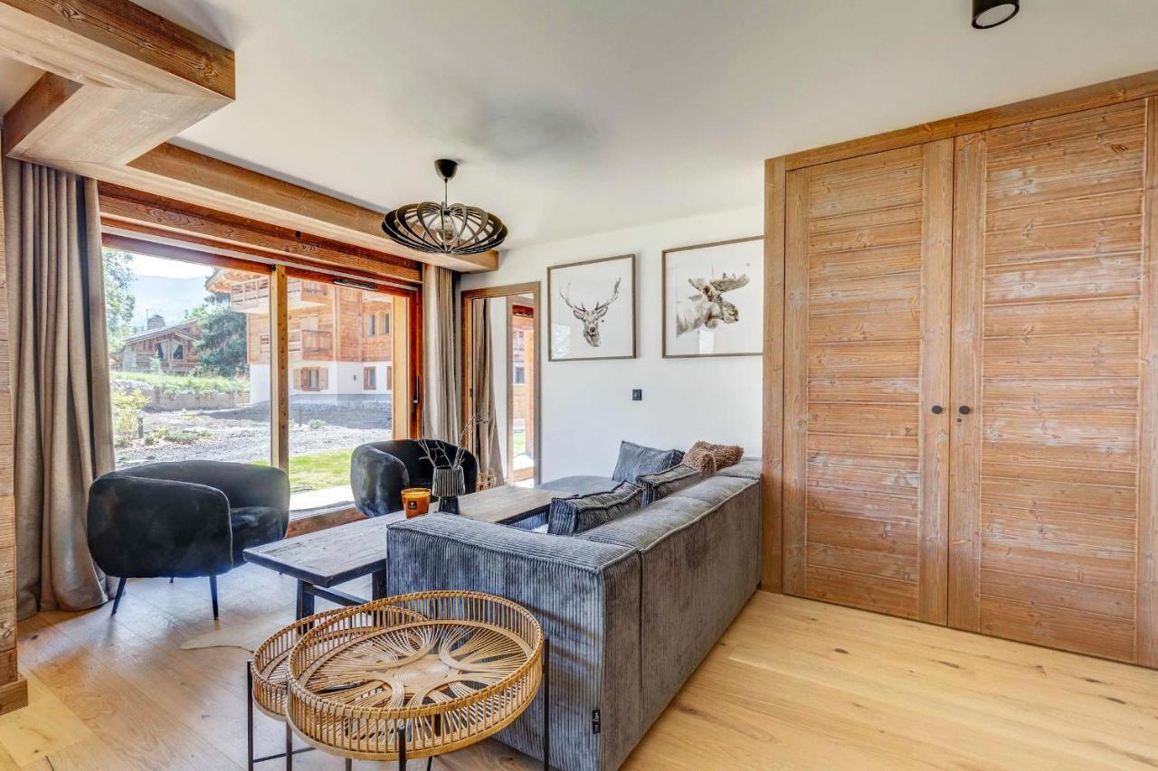 4-Room Apartment With Garden, Gym And Shared Spa Megève Eksteriør bilde