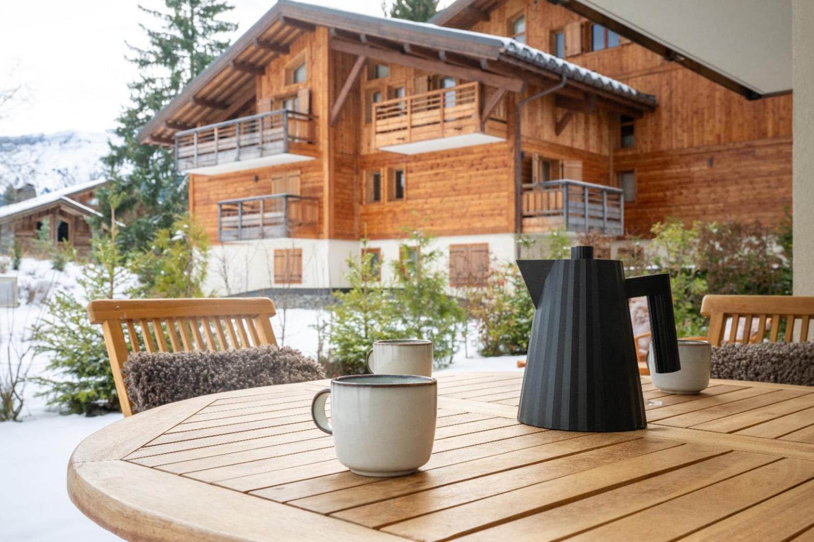 4-Room Apartment With Garden, Gym And Shared Spa Megève Eksteriør bilde