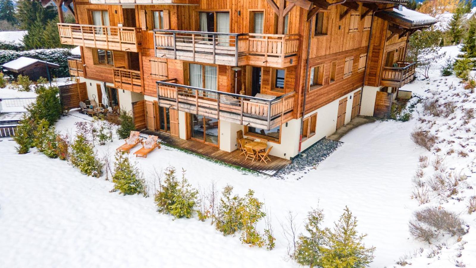 4-Room Apartment With Garden, Gym And Shared Spa Megève Eksteriør bilde