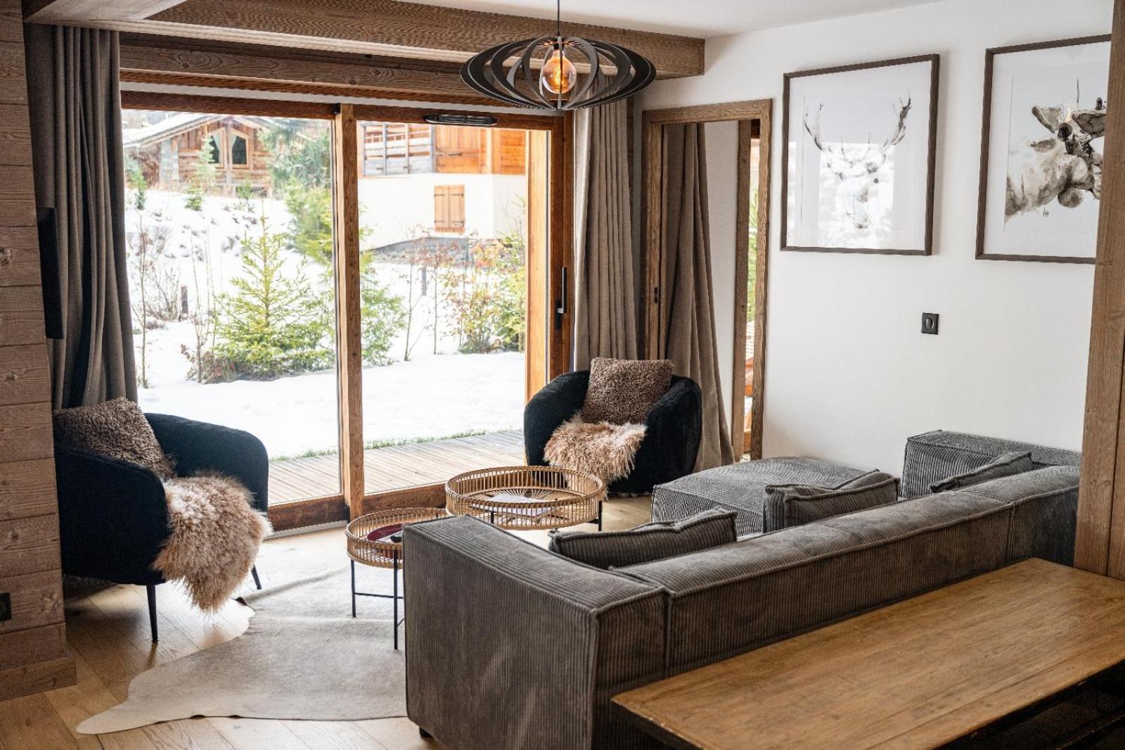4-Room Apartment With Garden, Gym And Shared Spa Megève Eksteriør bilde